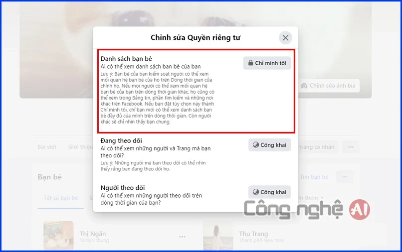 Cách ẩn danh sách bạn chung trên Facebook