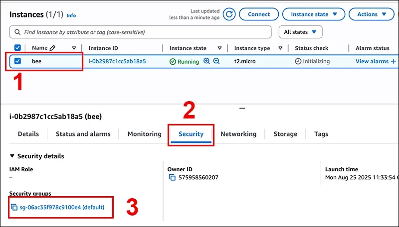 Failed to connect to your instance