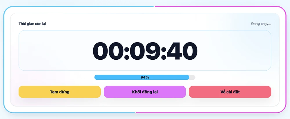 Đồng hồ đếm ngược online | Hẹn giờ chuẩn xác