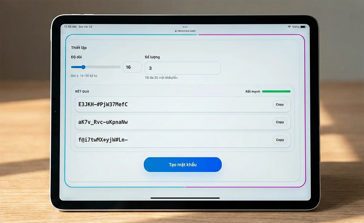 Công cụ tạo mật khẩu ngẫu nhiên - Random Password Generator