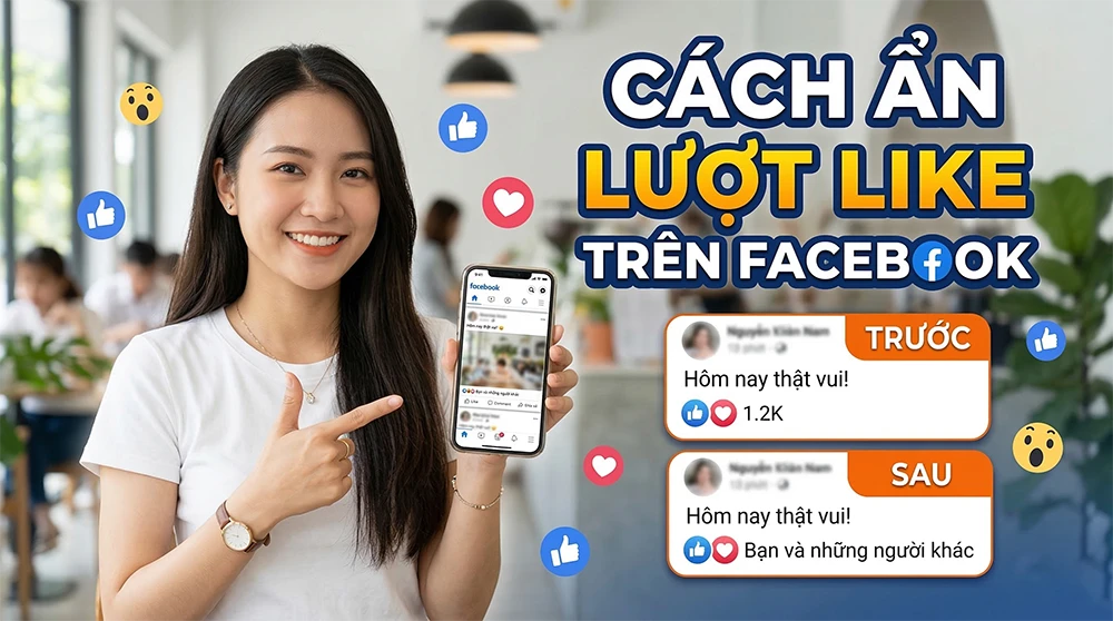 Cách ẩn lượt like trên Facebook