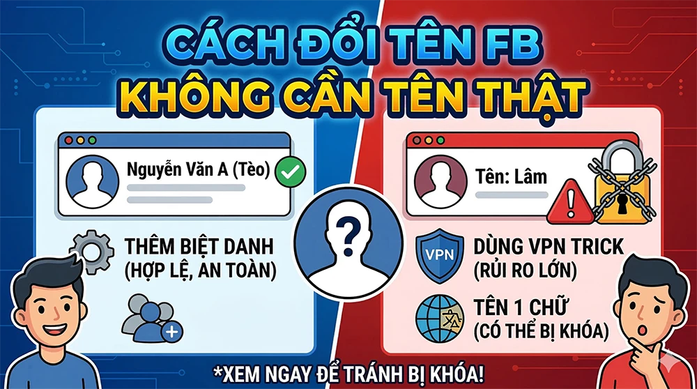 C&aacute;ch đổi t&ecirc;n Facebook kh&ocirc;ng cần t&ecirc;n thật