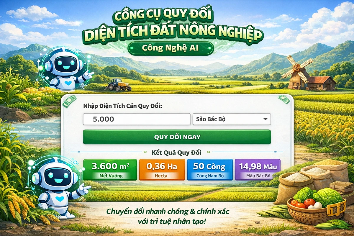 Công cụ quy đổi diện tích đất nông nghiệp