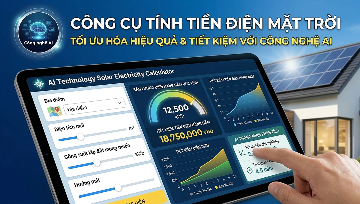 Công cụ tính tiền điện mặt trời online