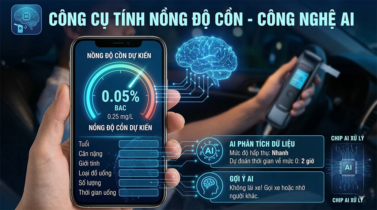 Công cụ tính nồng độ cồn BAC online