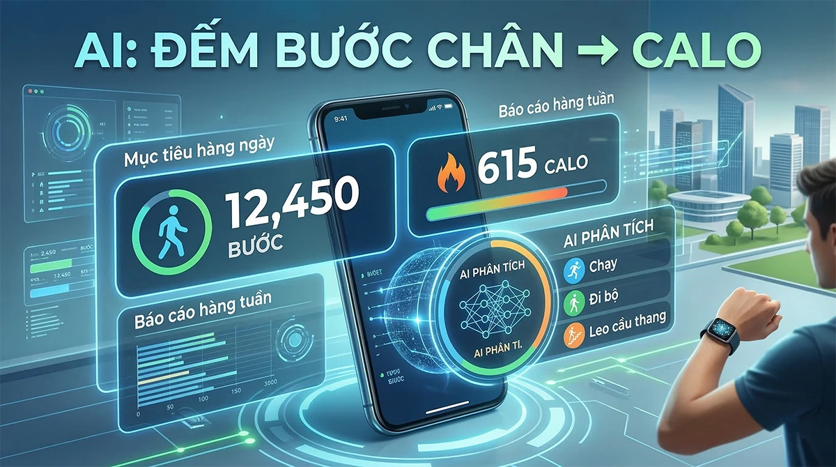 Đếm bước chân sang calo
