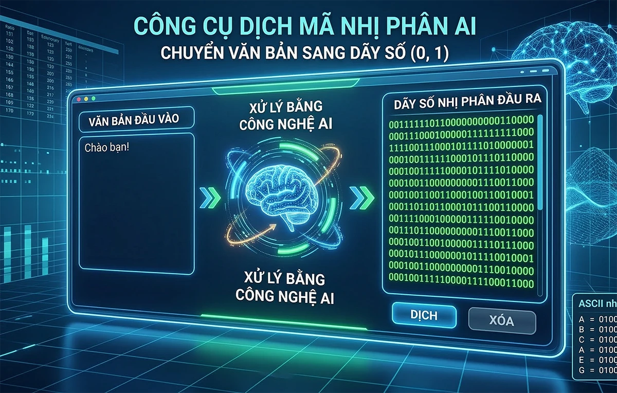 Dịch mã nhị phân - Chuyển văn bản sang dãy số