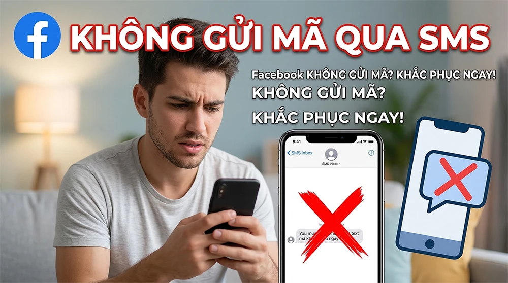 Facebook kh&ocirc;ng gửi m&atilde; qua SMS
