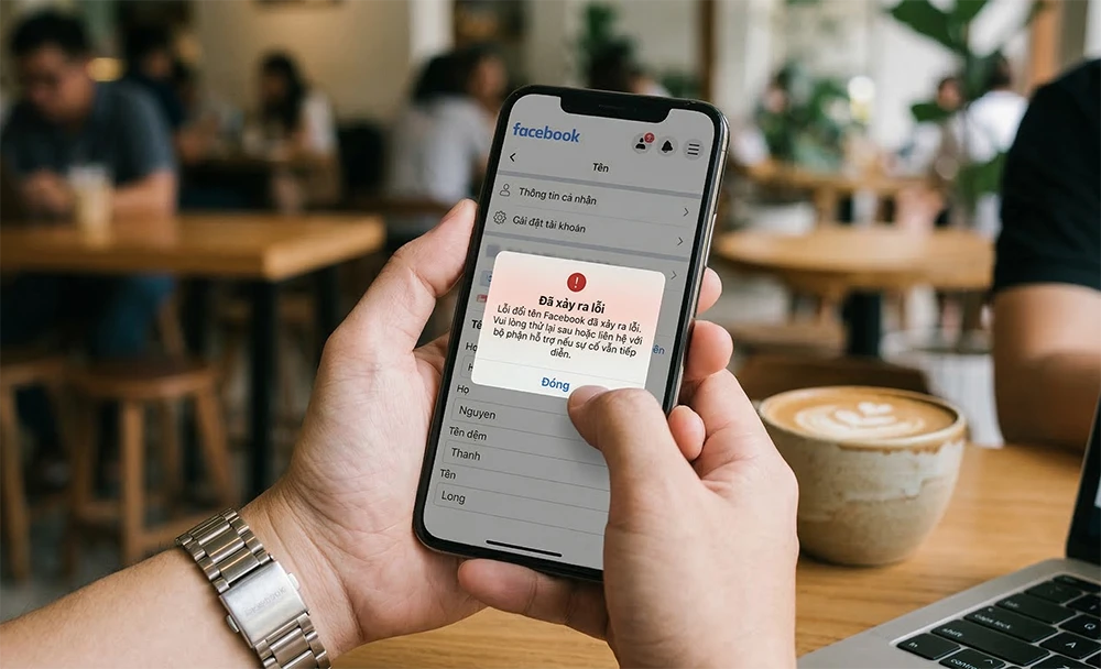 Lỗi đổi t&ecirc;n Facebook đ&atilde; xảy ra lỗi