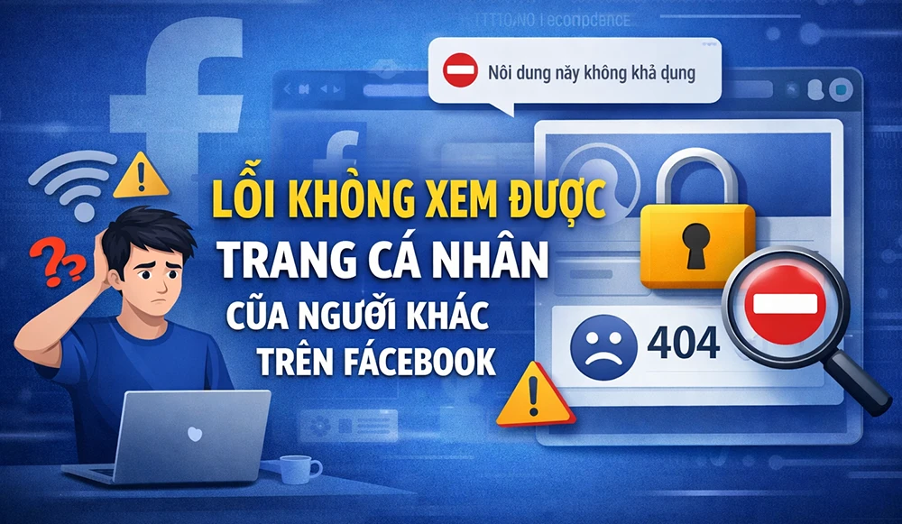 Lỗi không xem được trang cá nhân của người khác trên Facebook