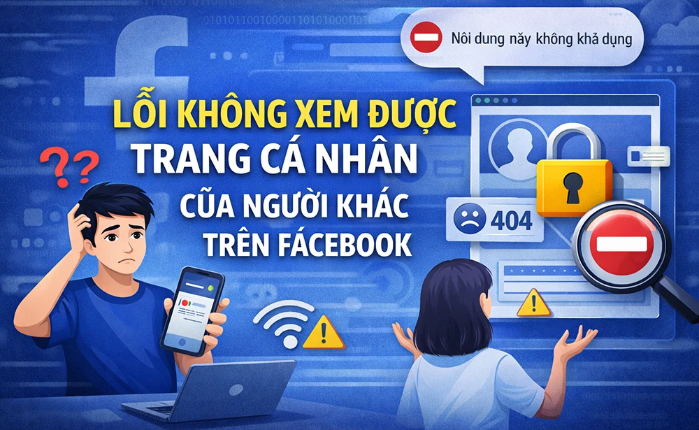 Lỗi kh&ocirc;ng xem được trang c&aacute; nh&acirc;n của người kh&aacute;c tr&ecirc;n Facebook