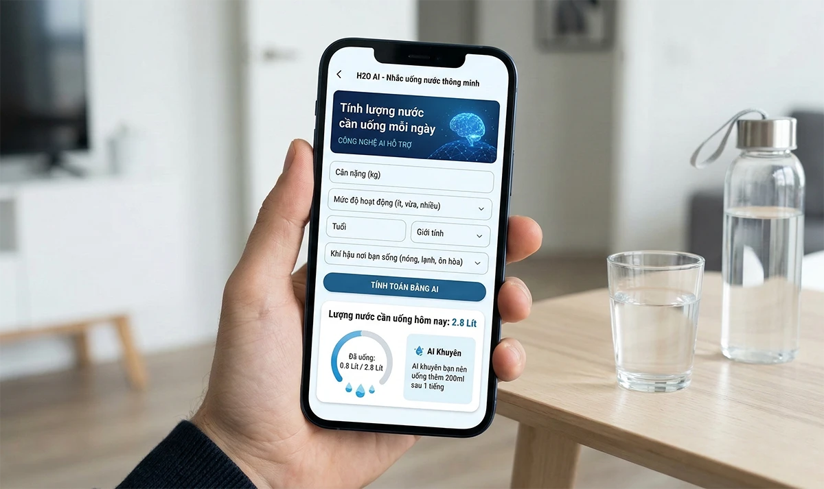 Tính lượng nước cần uống mỗi ngày - Theo cân nặng và mức độ vận động