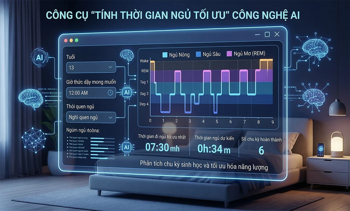 Tính thời gian ngủ tối ưu - Nên đi ngủ lúc mấy giờ để dậy tỉnh táo