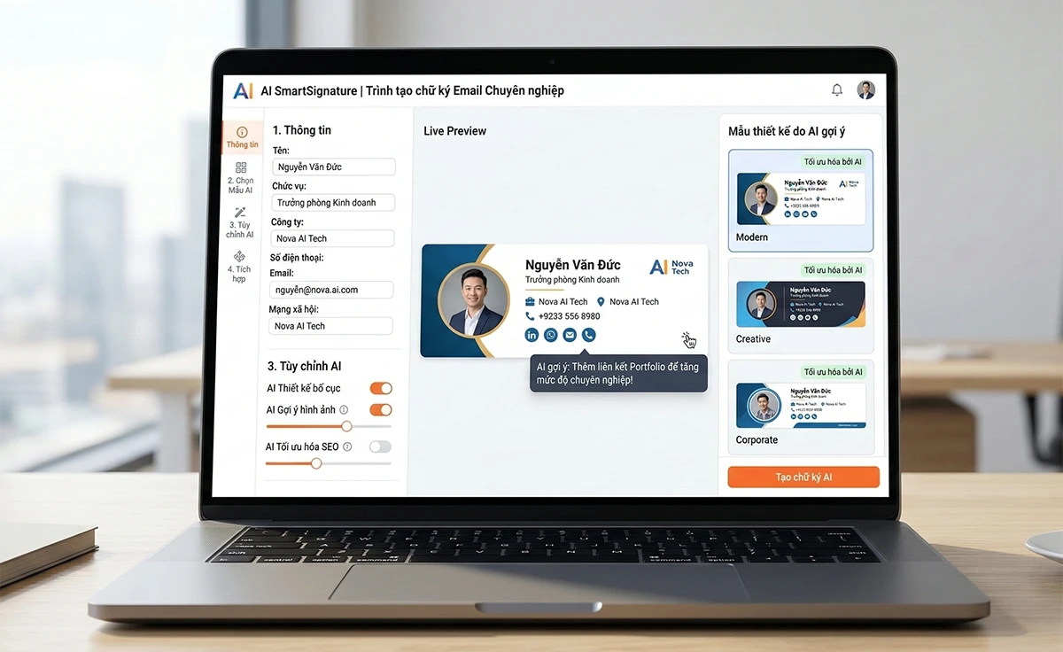 Trình Tạo Chữ Ký Email Online Miễn Phí